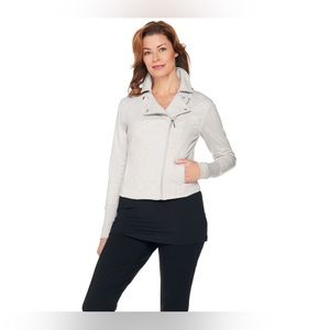 H by Halston Jersey Moto Jacket